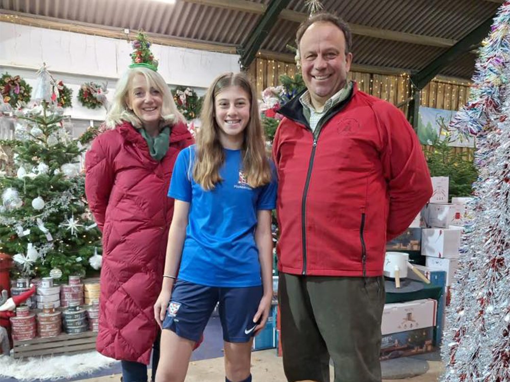 Kirsty and Olly Combes with Flora Eckert